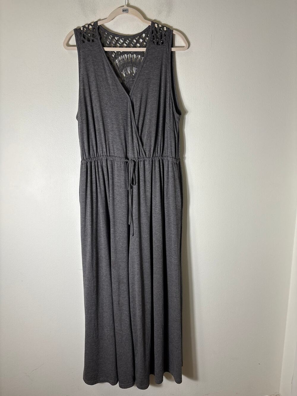 NWOT Bloomchic Medium Gray Sleeveless Wideless Romper Sz XL
